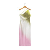 Robe moulante sans manches à col et bretelles spaghetti